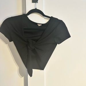 Garage Tie Front Cropped Tee